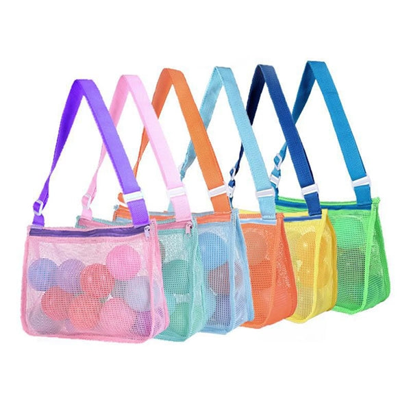 Adjustable Shoulder Beach Mesh Toy Handheld Bag