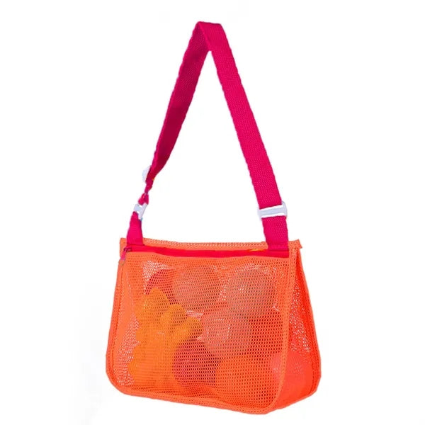 Adjustable Shoulder Beach Mesh Toy Handheld Bag