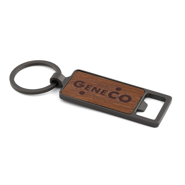 Wood Inlay Keytag with Bottle Opener