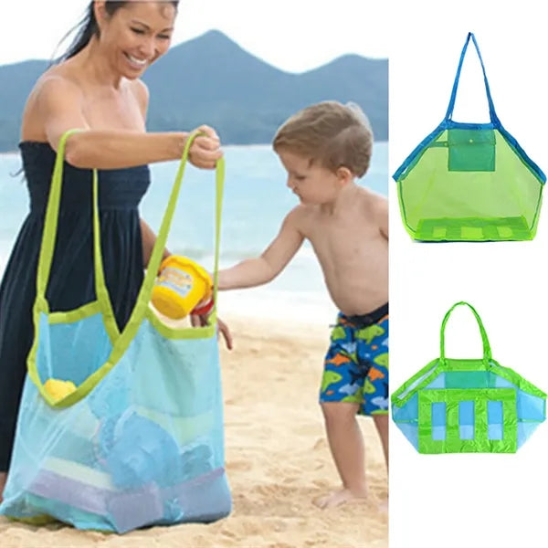 Large Foldable Mesh Beach Toy Tote Bag