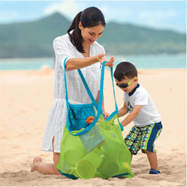 Large Foldable Mesh Beach Toy Tote Bag