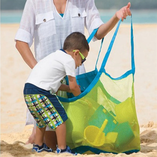 Large Foldable Mesh Beach Toy Tote Bag