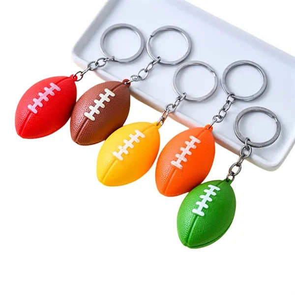 Mini Football Stress Ball Keychain
