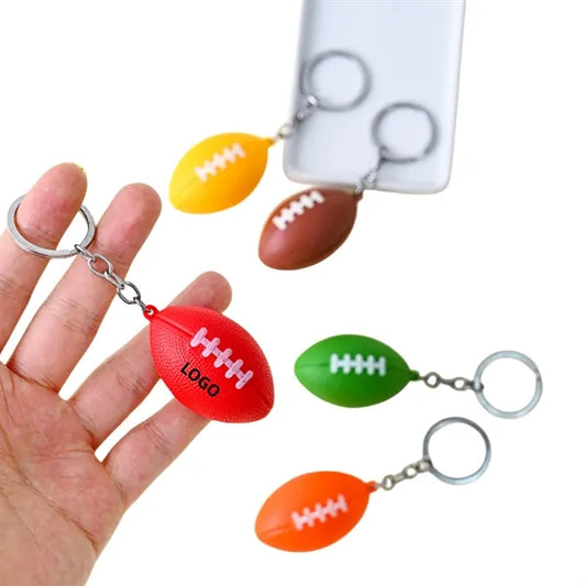 Mini Football Stress Ball Keychain