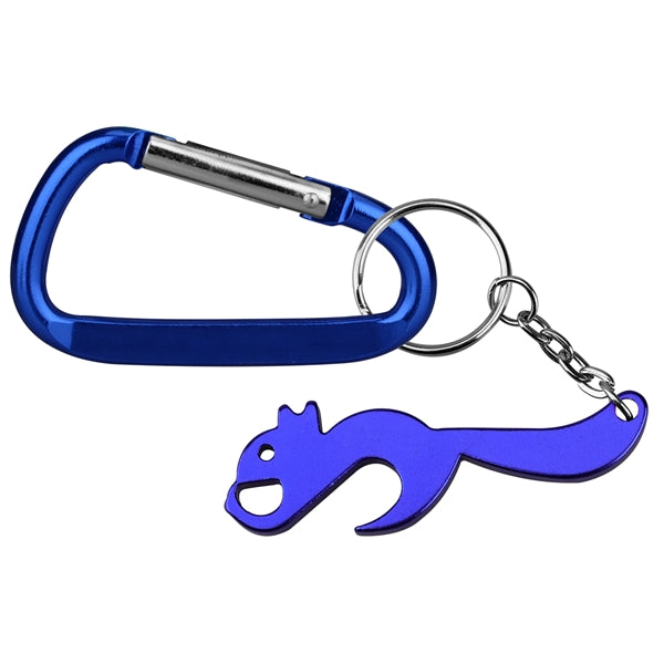 Squirrel Shape Bottle Opener with Carabiner
