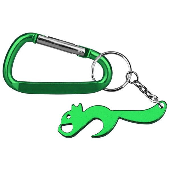 Squirrel Shape Bottle Opener with Carabiner