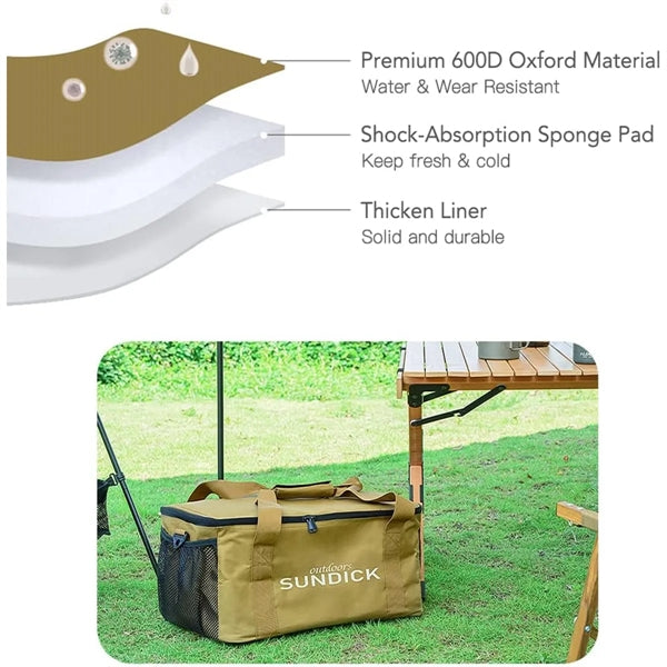 Portable Wear Resistant Oxford Picnic Storage Bag