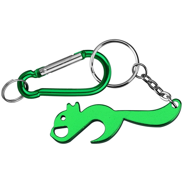 Squirrel Shape Bottle Opener with Carabiner