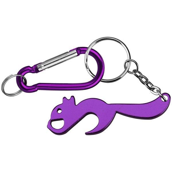 Squirrel Shape Bottle Opener with Carabiner