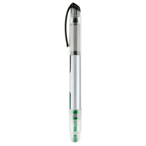 2-in-1 Plastic Rollerball Pen with Highlighter