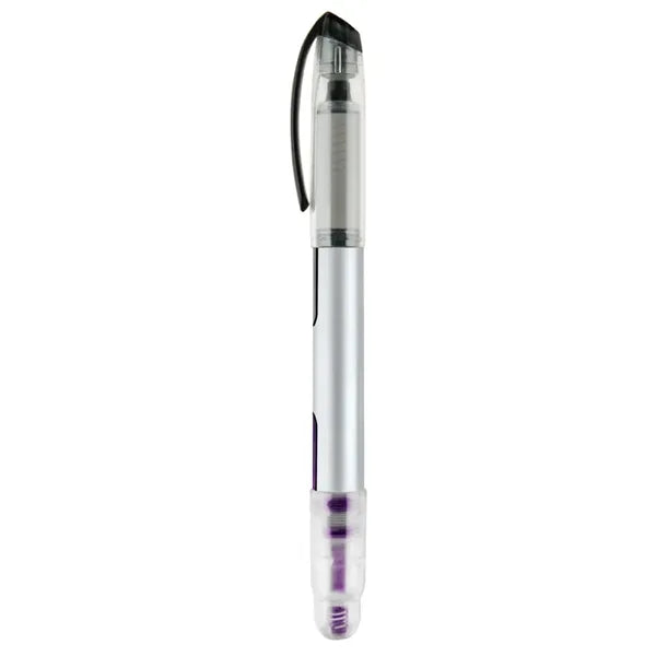 2-in-1 Plastic Rollerball Pen with Highlighter