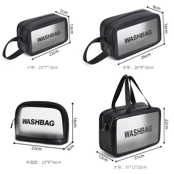 Waterproof,transparent cosmetic bag large capacity