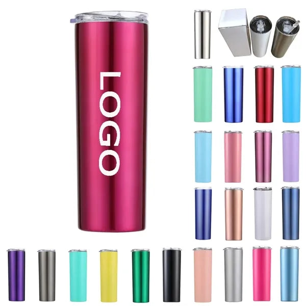 20 opz Double Wall Tumbler with Straw and Lid