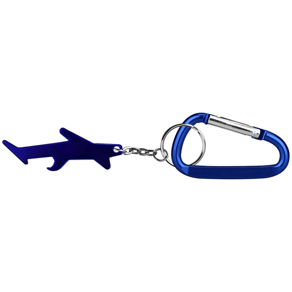 Plane / aircraft shape bottle opener keychain