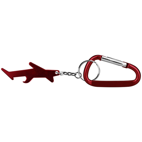 Plane / aircraft shape bottle opener keychain