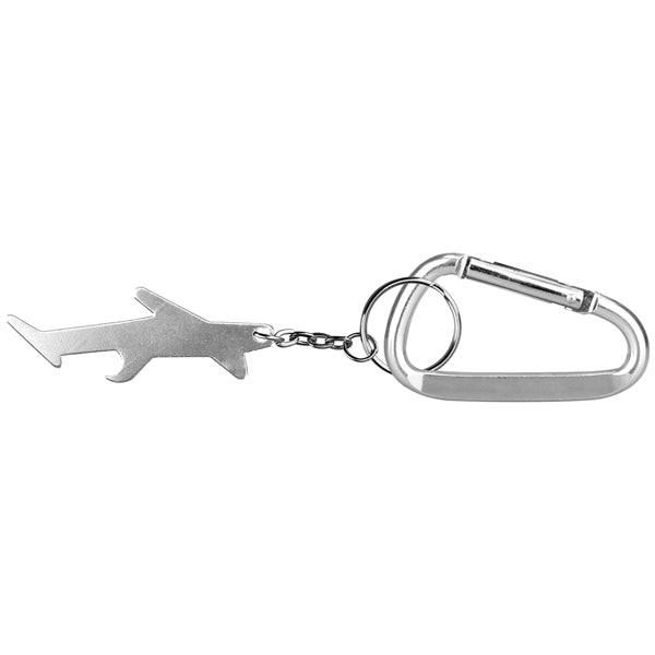 Plane / aircraft shape bottle opener keychain