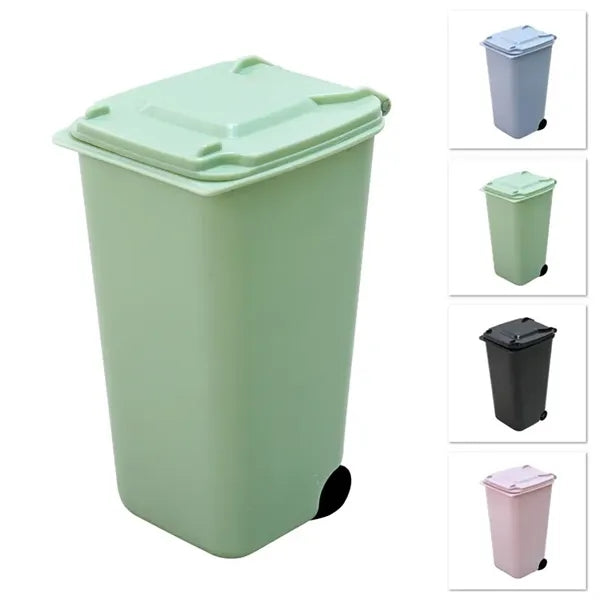 Mini Wheelie Trash Can Household Clean Waste Bins