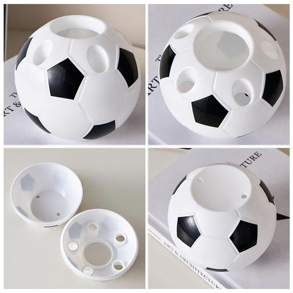 Football Soccer Pen Holder Toothbrush Container Desk Decor