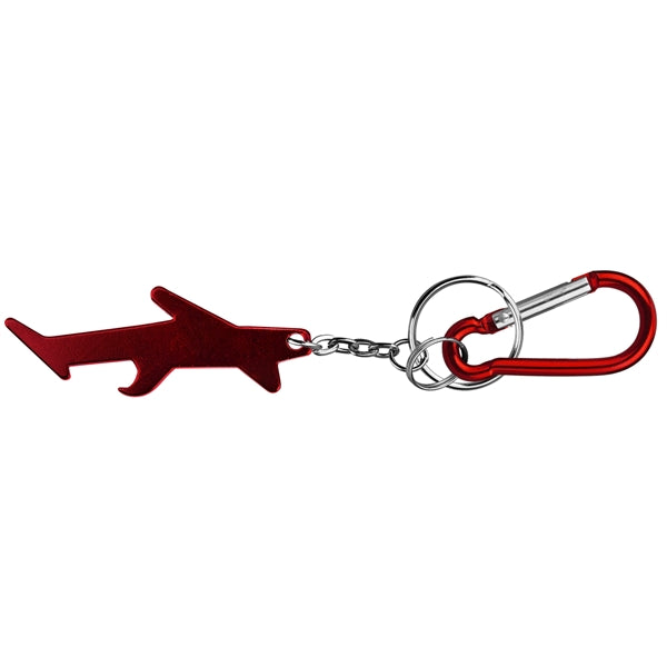 Plane / aircraft shape bottle opener keychain