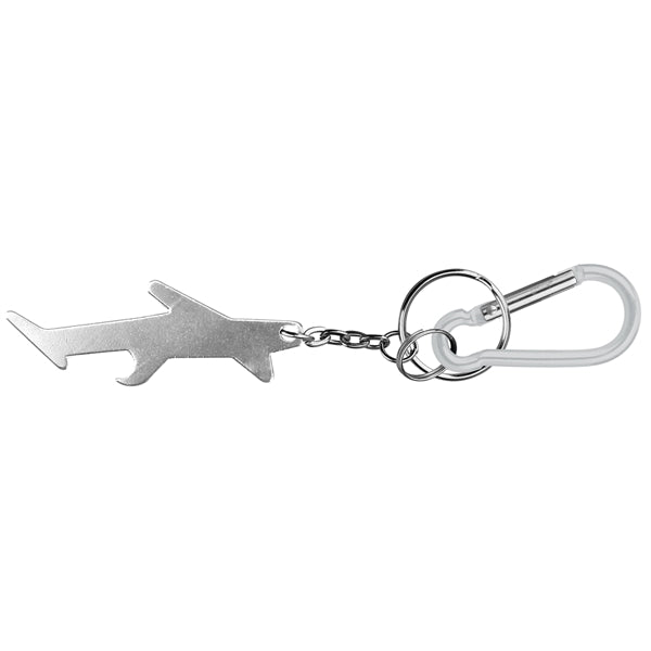 Plane / aircraft shape bottle opener keychain