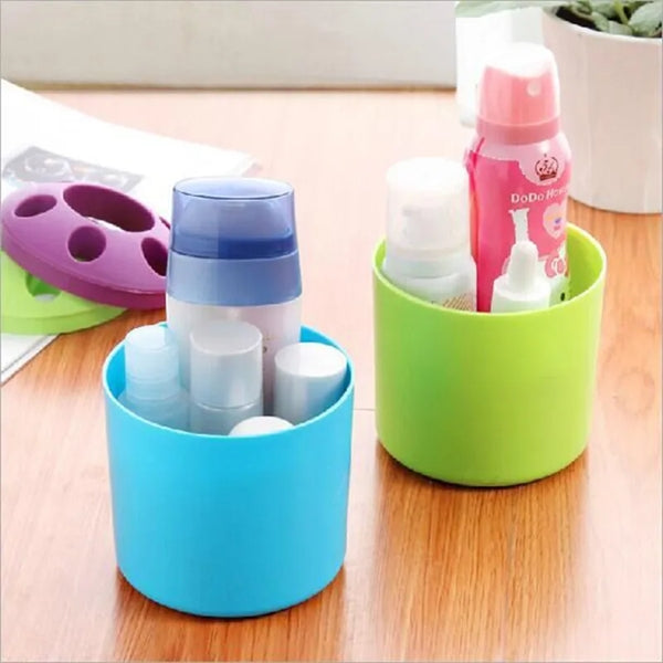 Porous Desk Organizer Toothbrush Holder Makeup Brush Pen Pot