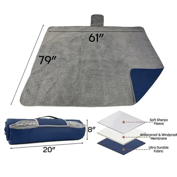 Waterproof Throw Blanket for Outdoor Use