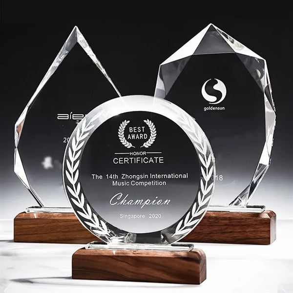 Round Shaped Crystal Trophy