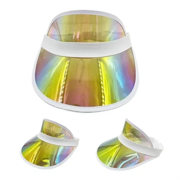 Holographic PVC Sun Visor Hats