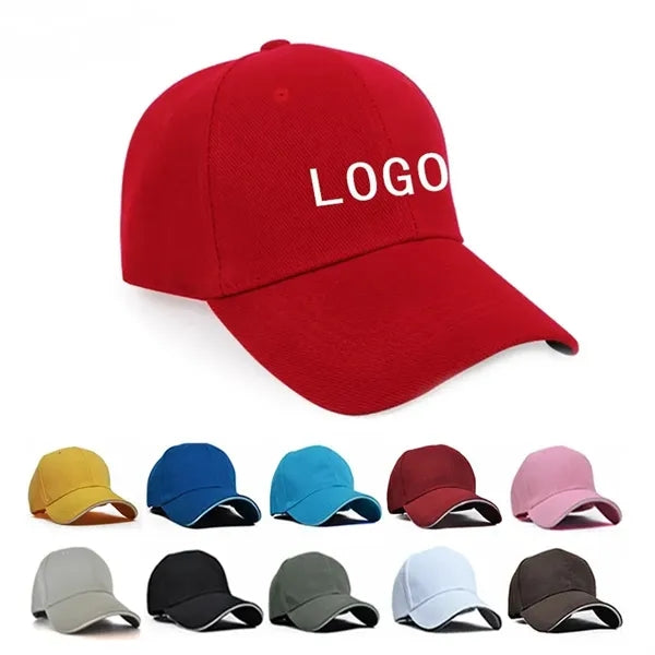 6 panel structured Baseball Caps w/ Metal Tuck in Buckle