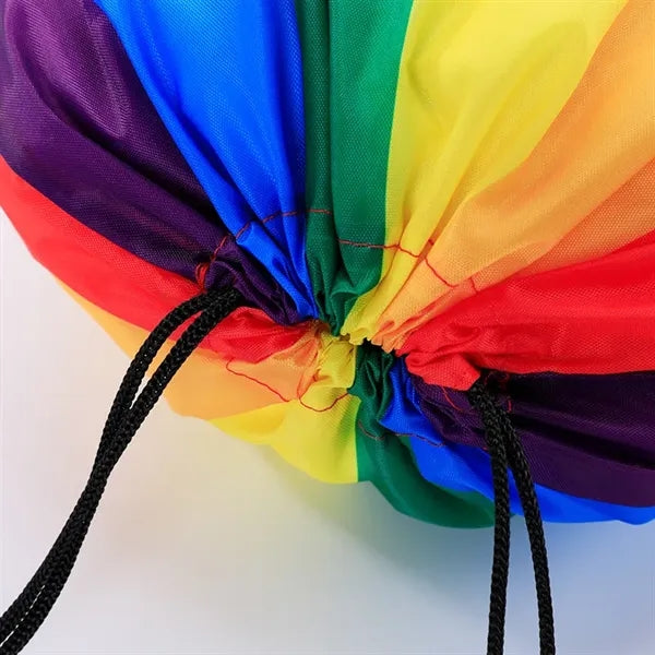 Drawstring Bag Large Capacity Rainbow Storage Pouch