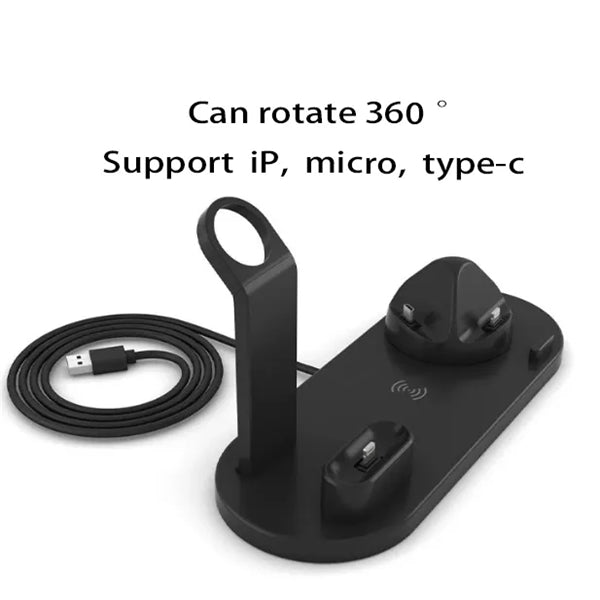 Fast Charging Wireless Charger Dock 4-in-1 Multiple Device