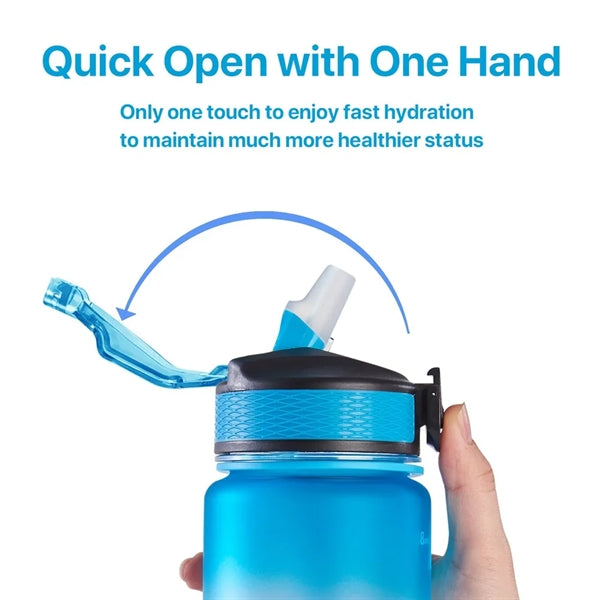 32 Oz Water Bottle With Time Marker And Carry Strap