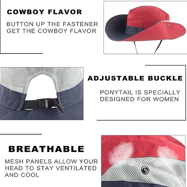 Summer Sun Hat Outdoor Uv Protection Foldable Wide Brim