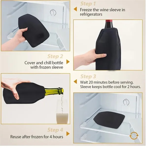 Rapid Ice Wine And Champagne Cooler Set - Platinum