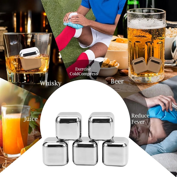 304 Stainless Steel Whisky Metal Ice Cube