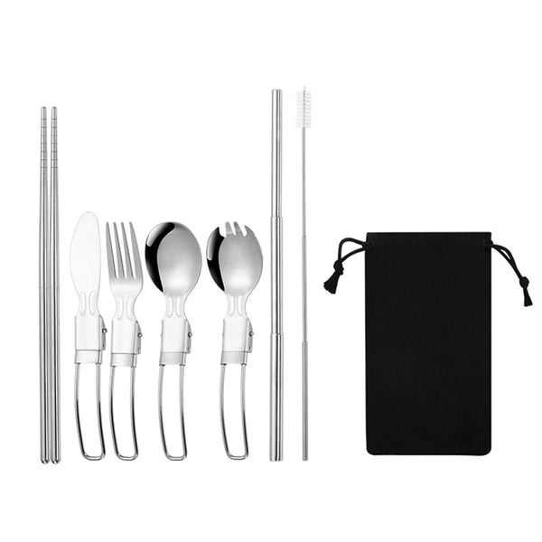 Outdoor 7-in-1 Folding Utensils Set Stainless Steel
