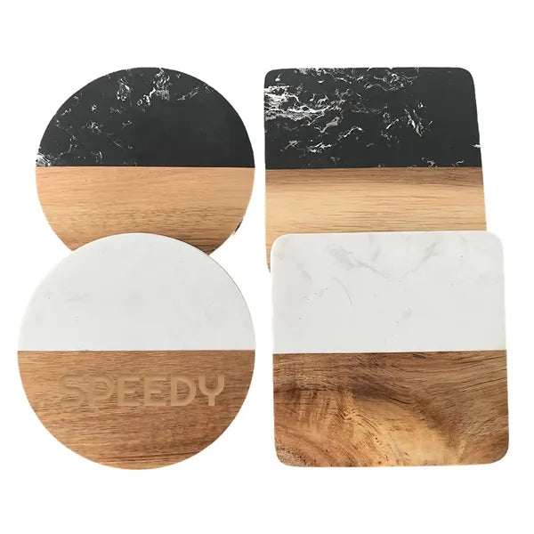 Marble Wood Coasters