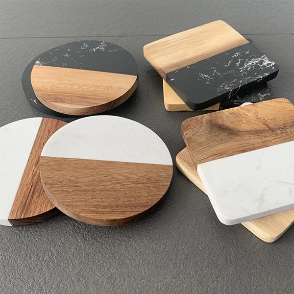 Marble Wood Coasters