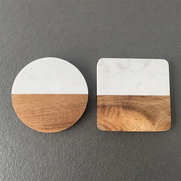 Marble Wood Coasters