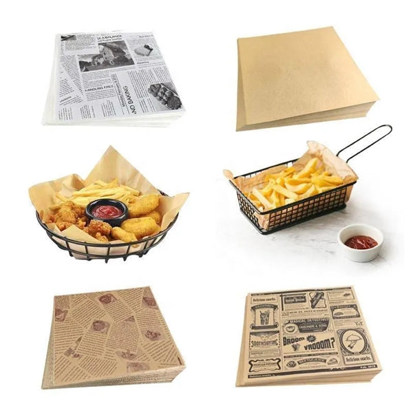 Printed Sandwich Hamburger Food Wrapper Paper