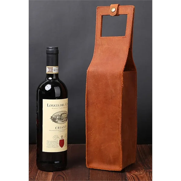 Dalton Leather Wine Tote