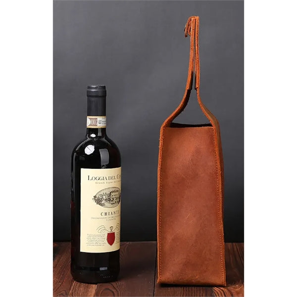 Dalton Leather Wine Tote