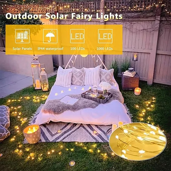 100 LED Solar Fairy Lights