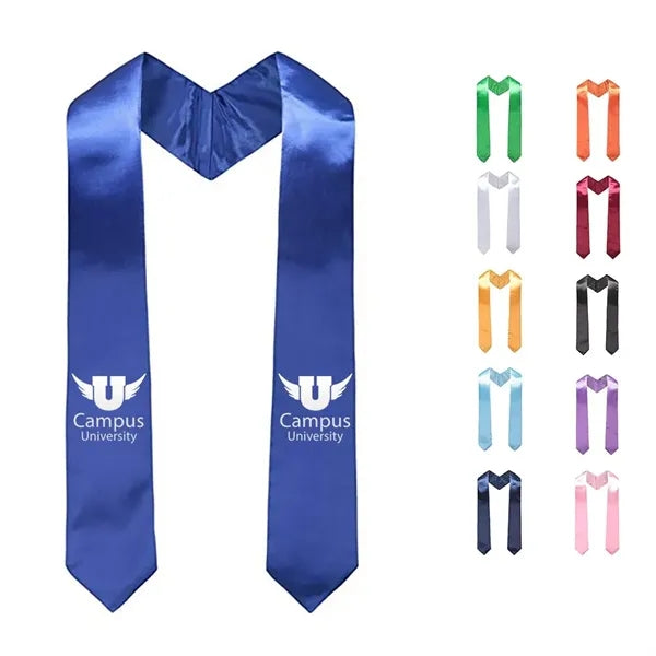 Solid Graduation Embroidered Stole