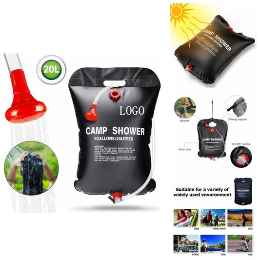 5 Gallons Portable Solar Camping Shower Bag