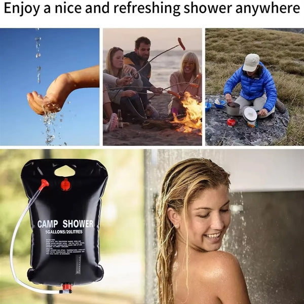 5 Gallons Portable Solar Camping Shower Bag