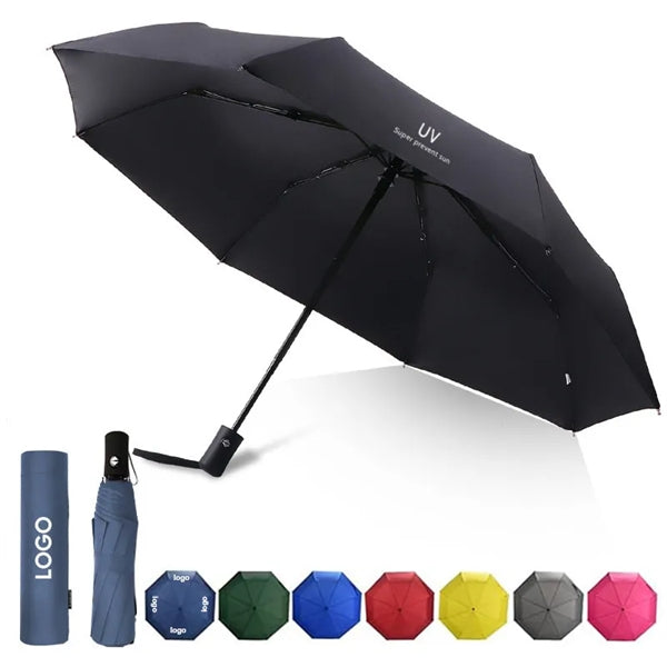 Automatic Open/Close Travel Umbrella with UV Protection Coat