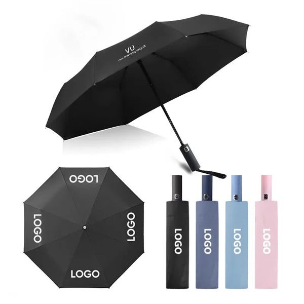 Automatic Open/Close Travel Umbrella with UV Protection Coat