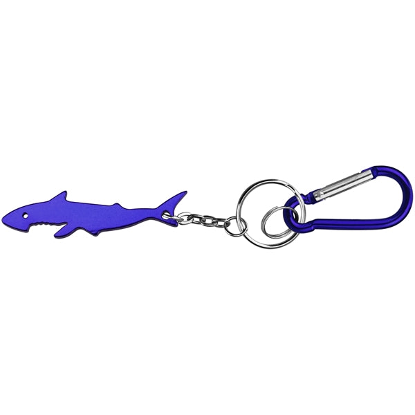Shark shape keychain with carabiner