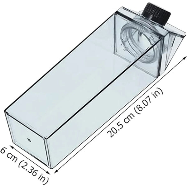 Square Clear Milk Cup